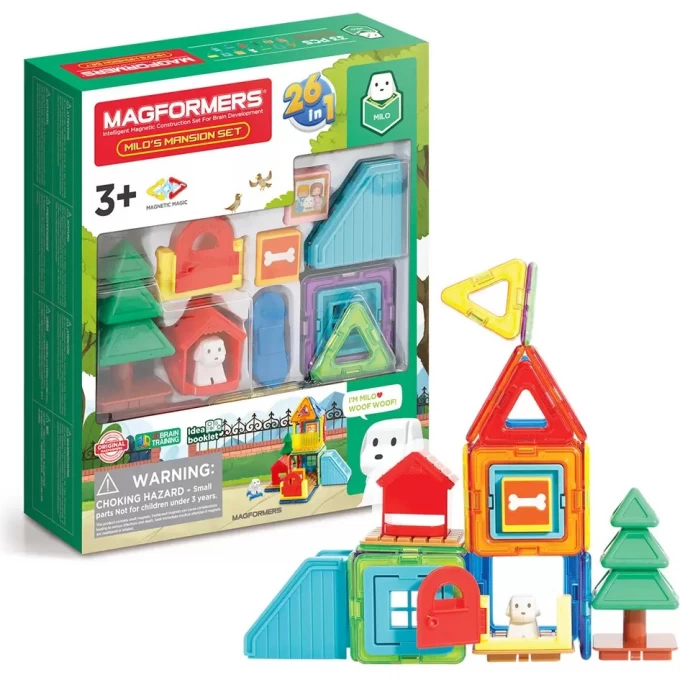 Магнитный конструктор MAGFORMERS MILO'S MANSION SET 705011 Магнитный конструктор MAGFORMERS MILO'S MANSION SET 705011