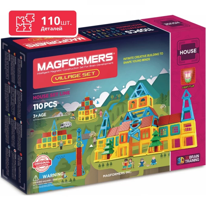Магнитный конструктор MAGFORMERS VILLAGE 705002 Магнитный конструктор MAGFORMERS VILLAGE 705002