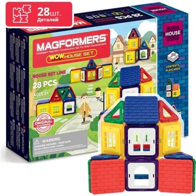 Магнитный конструктор MAGFORMERS WOW HOUSE SET 705007